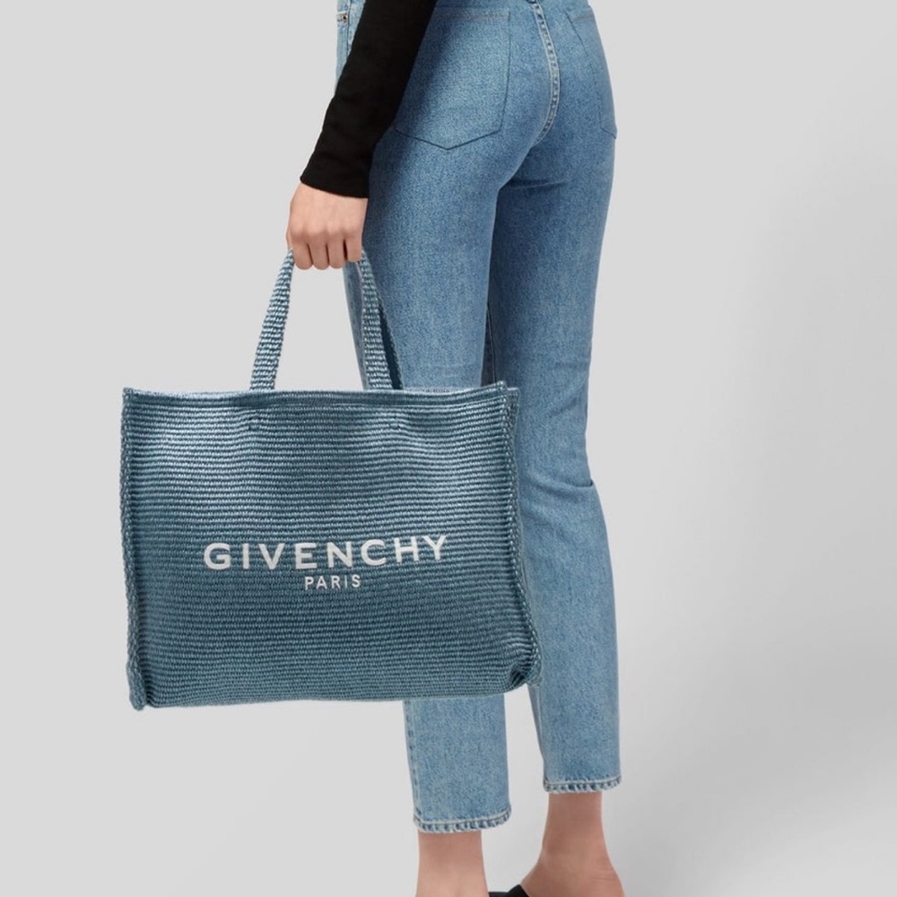 Givenchy Denim Blue Textured Tote BN with Tags